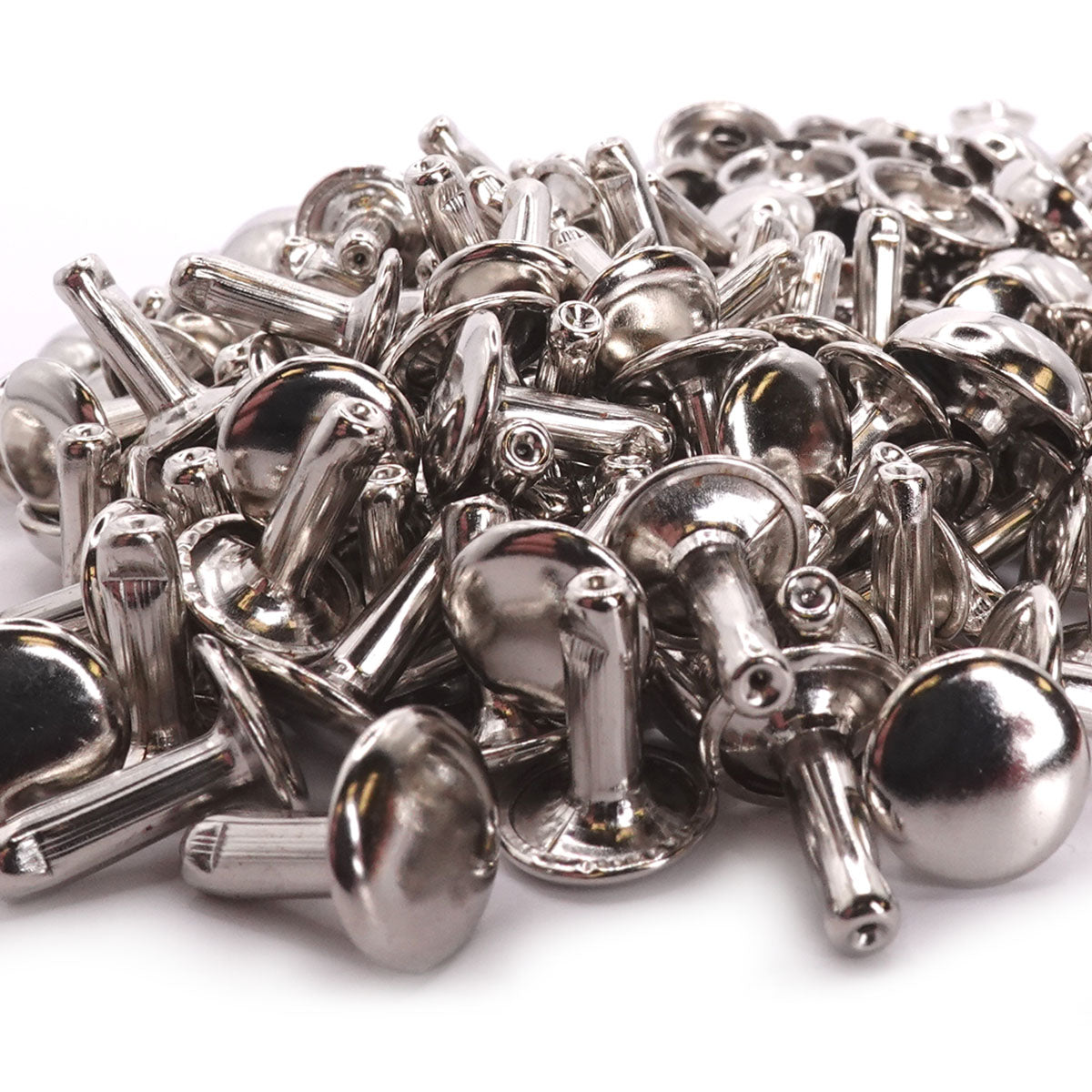 12mm Domed Rivet - Nickel Plate 100pk