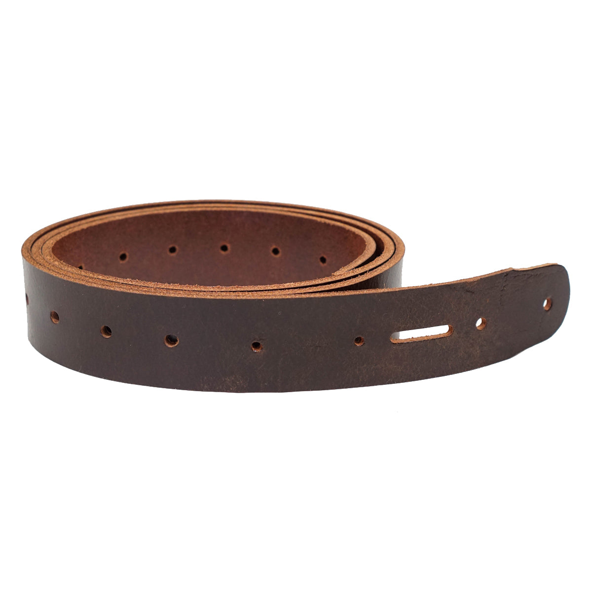 Single Hole Belt Blank - Buffalo Antique Mahogany