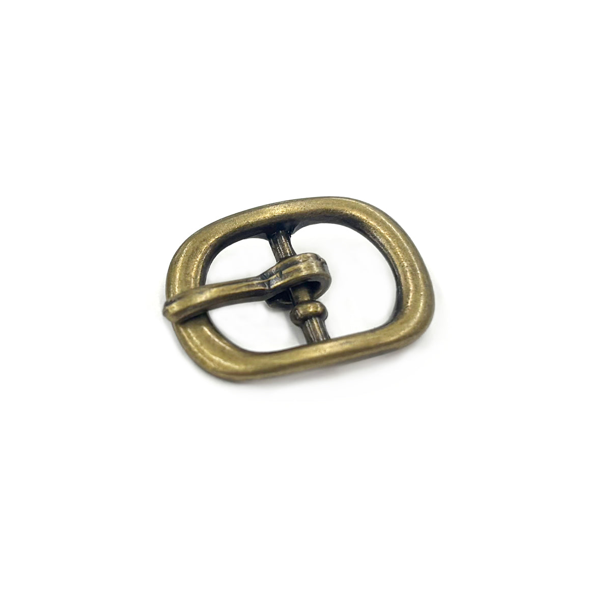 ½" Center Bar Sandal Buckle - Antique Solid Brass