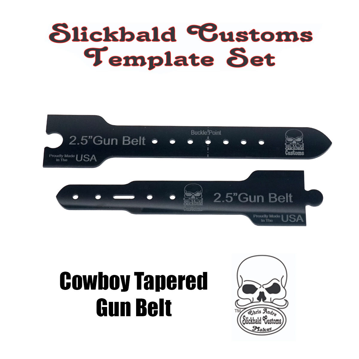 Cowboy Tapered Gun Belt - Slickbald Template