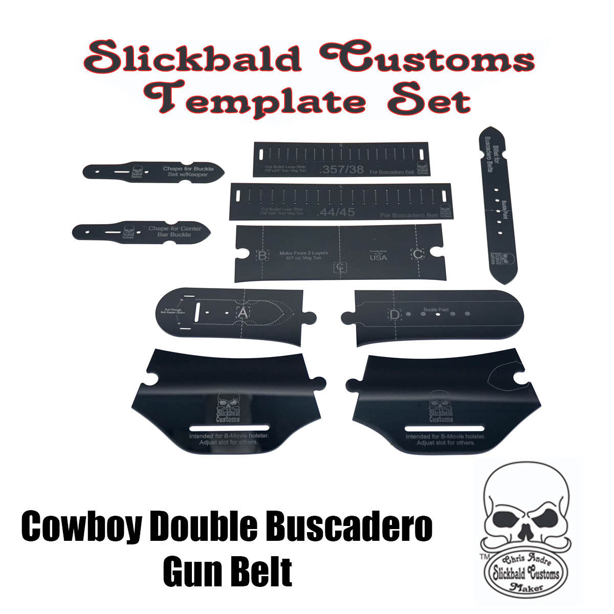 Cowboy Double Buscadero Gun Belt - Slickbald Template