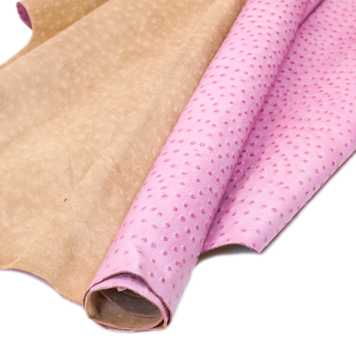 62-63.SLC.03.jpg Ostrich Print on Cow Sides - Hot Pink Image