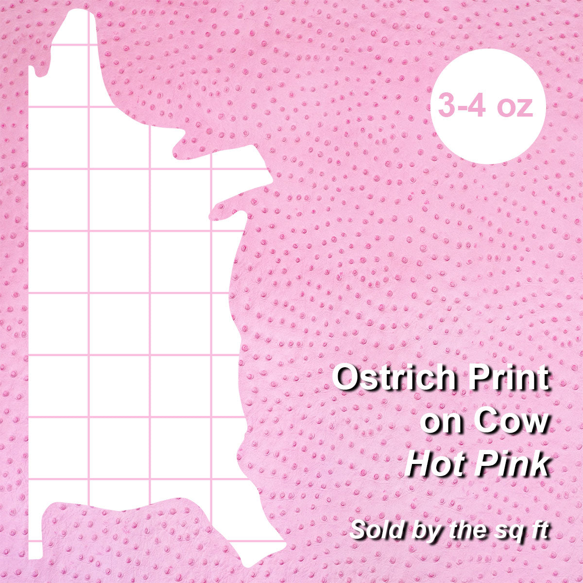 62-63.SLC.4.jpg Ostrich Print on Cow Sides - Hot Pink Image