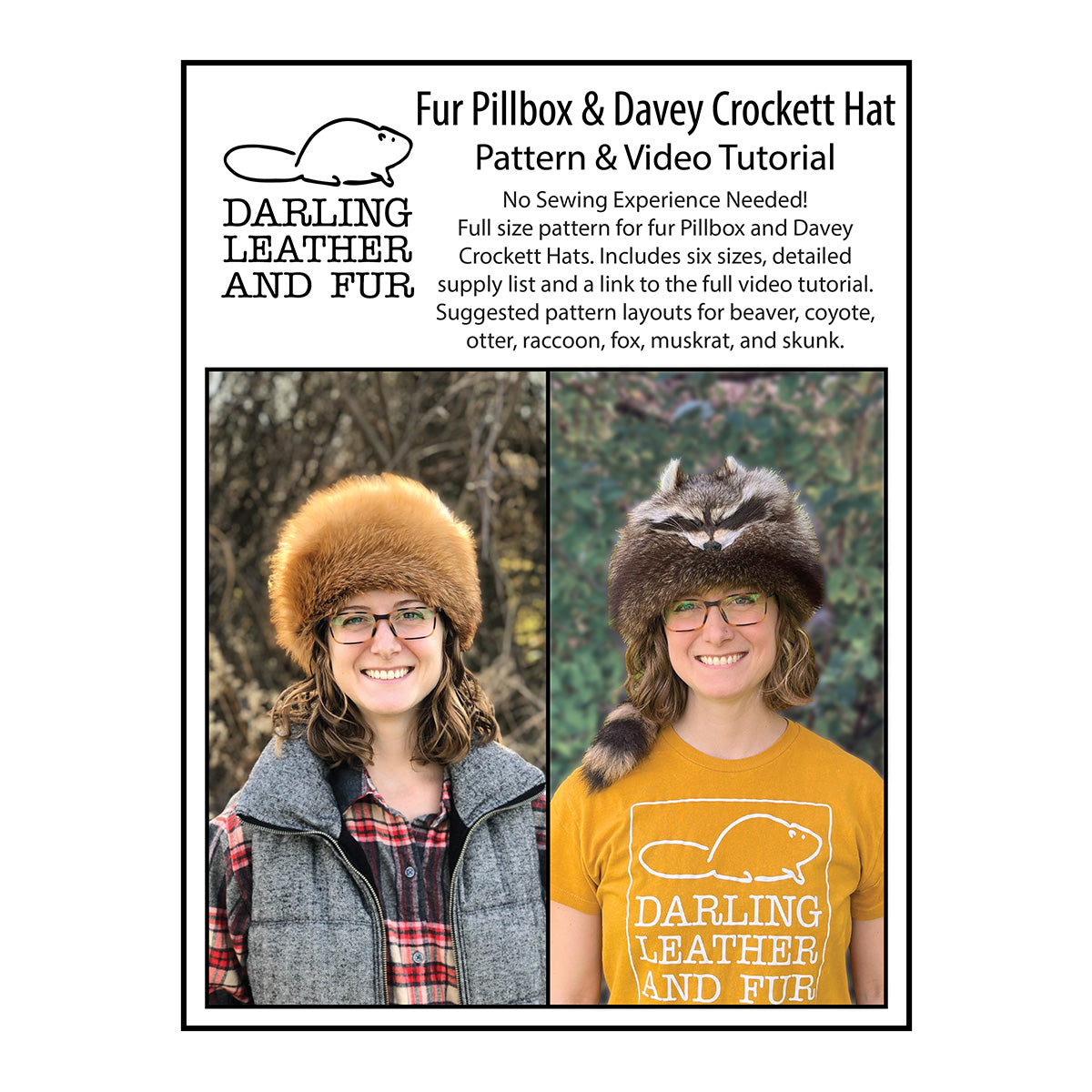 Fur Pillbox & Davey Crockett Hat Pattern