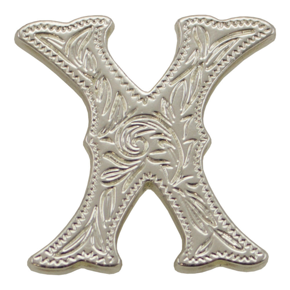 3/4" (X) Alphabet Letter - Silver