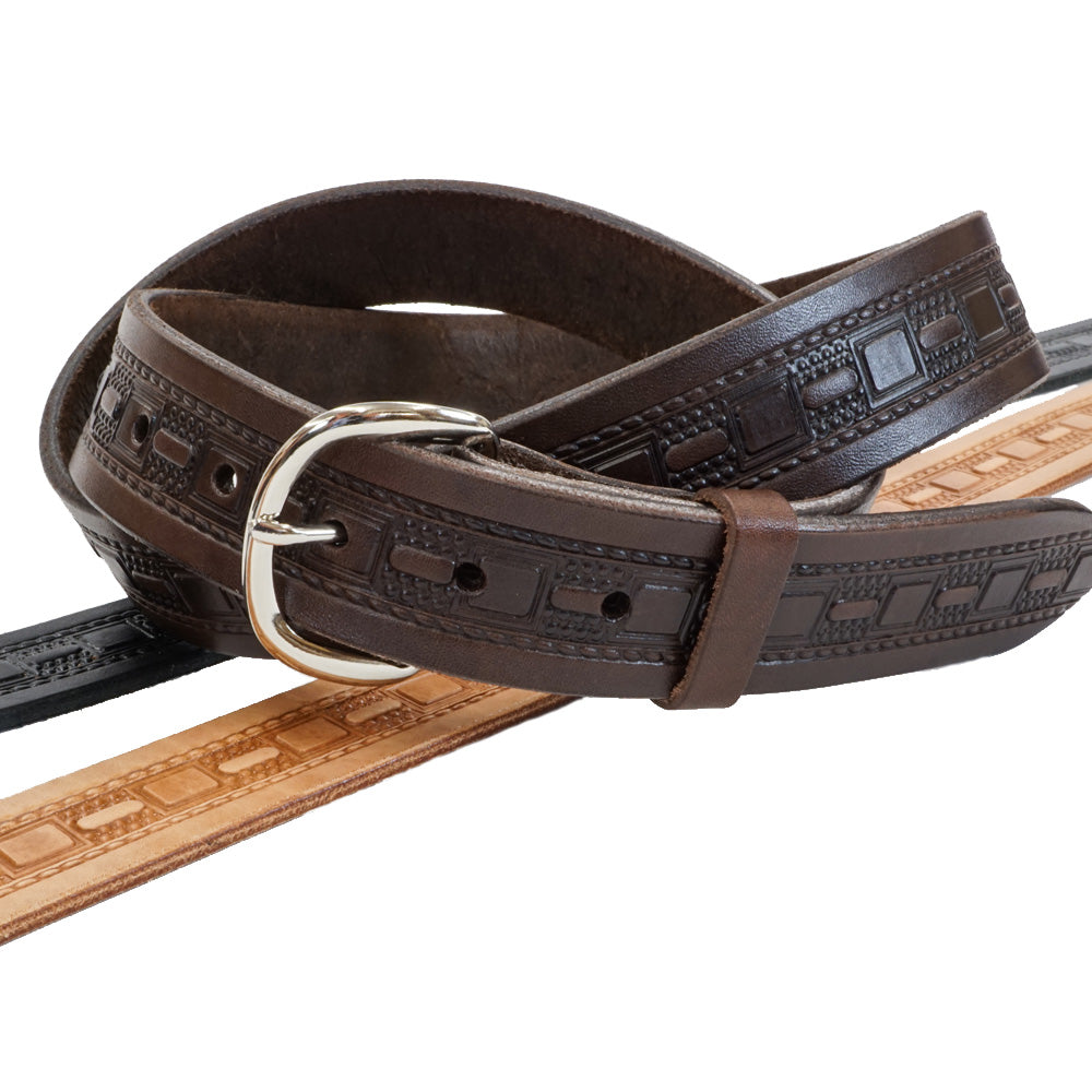 Box Stitch Embossed Belt