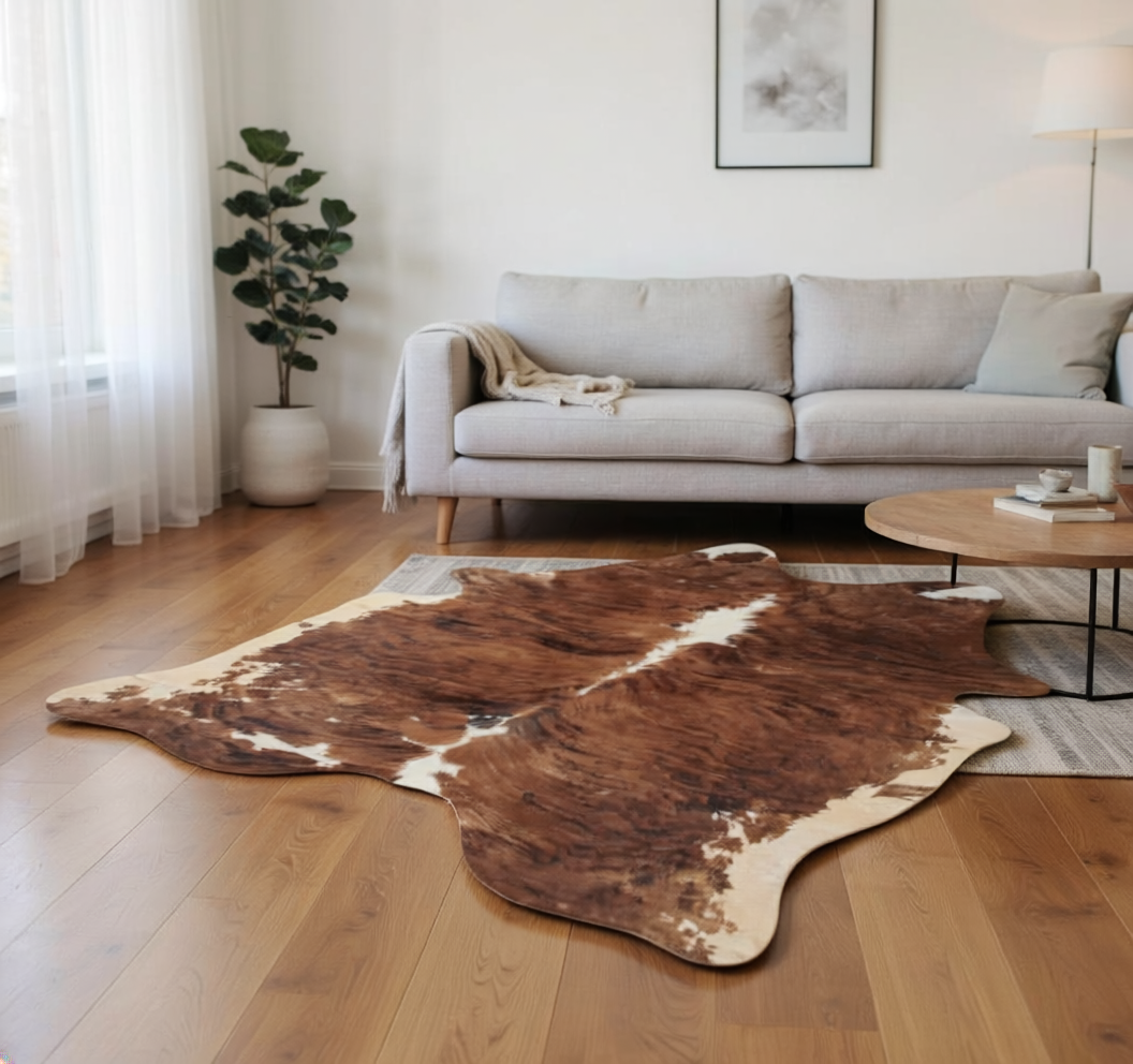 Hand Picked Cowhide Rug - #14