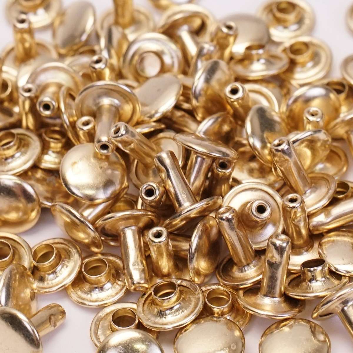 Double Capped Rivet - Solid Brass