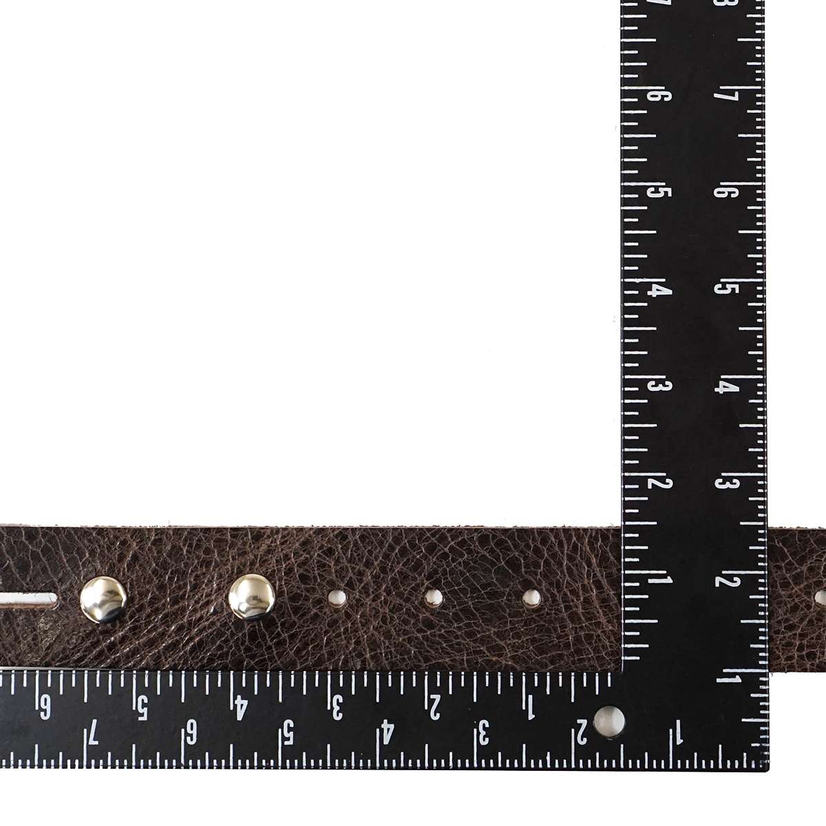 100-2183.SLC.3.jpg Single Hole Belt Blank w/ snaps - Buffalo Vintage Chocolate Image