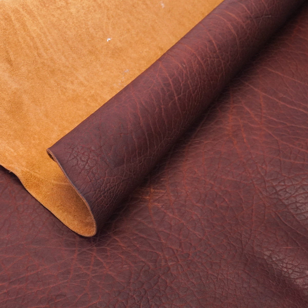 SGBDS.Matte Brown.02.jpg Shrunken Grain Buffalo Double Shoulders Image