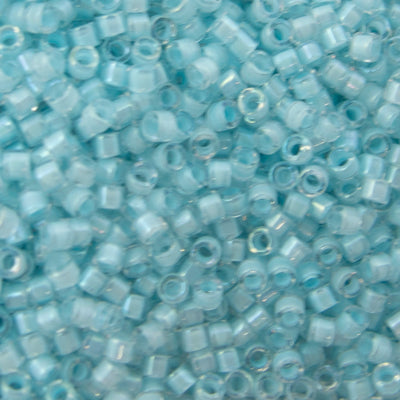 Delica Bead - Aqua AB Lined DB078
