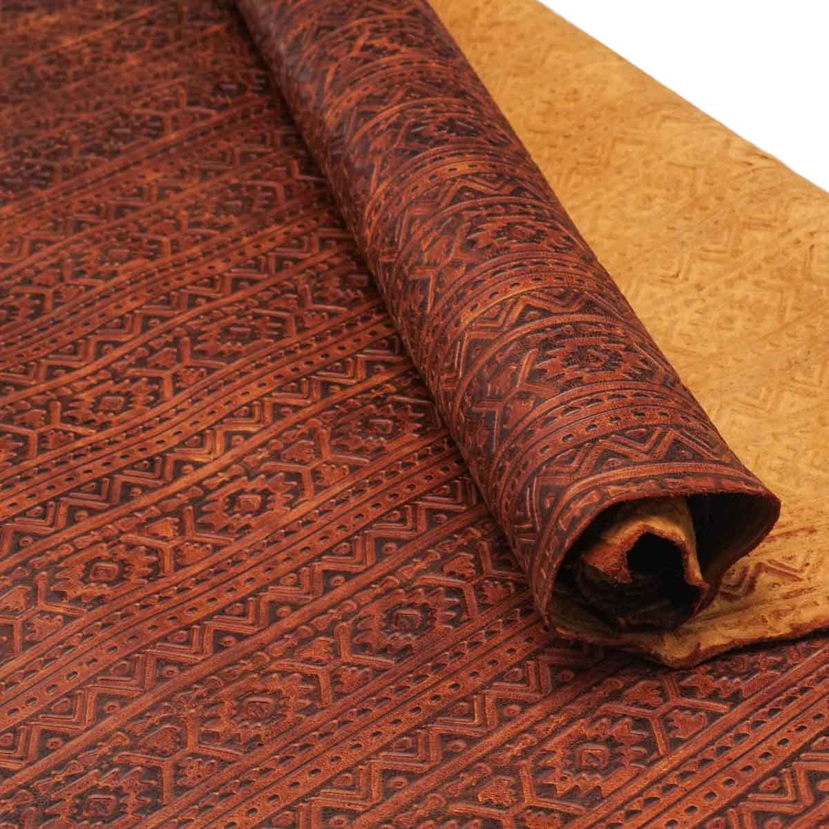 ALCS.Cognac.01.jpg Authentic Lightning Embossed Cow Image