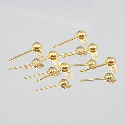 6pk Earwire Posts - Gold Plate