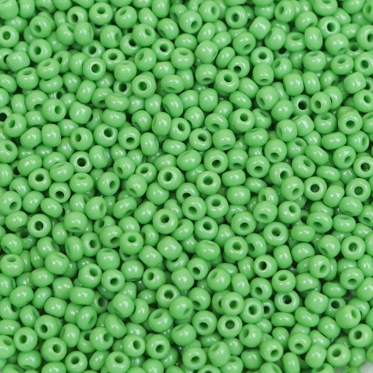 26-110208.SLC.1.jpg 11/0 Seed Beads - Opaque Light Green Image