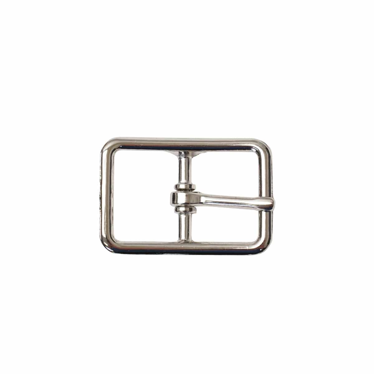 1" Center Bar Buckle Long - Nickel Plate