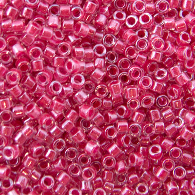 45-113914.SLC.jpg Delica Bead - Sparkling Dark Pink Lined Crystal DB914 Image