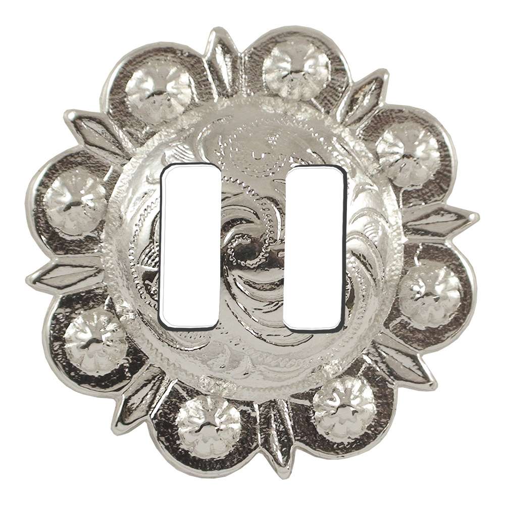 141-160036.SLC.jpg 1 1/2" Slotted Berry Concho - Silver Plate Image