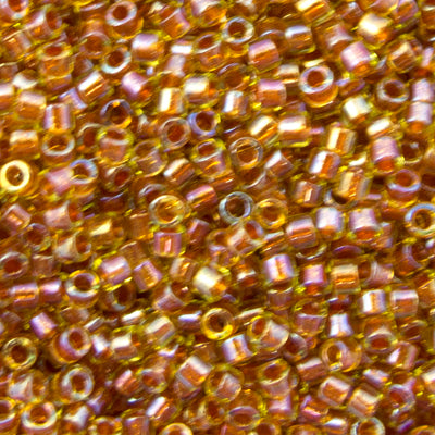 45-1131735.SLC.jpg Delica Bead - Sparkling Dark Topaz Lined Chartruse AB DB1735 Image