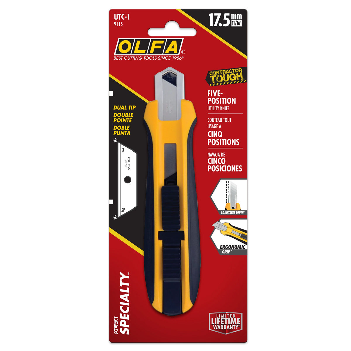 401-9115.SLC.03.jpg UTC-1 5-Position Utility Knife Image