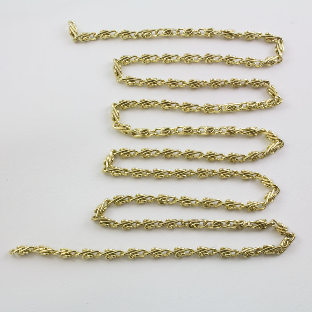 36" Scroll Gold Chain, additional view
