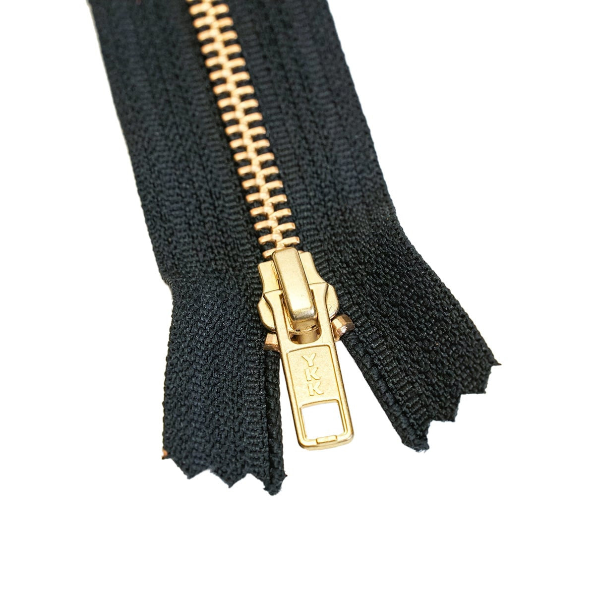 85-12.SLC.02.jpg 18" Finished Zipper - Black/Brass Image