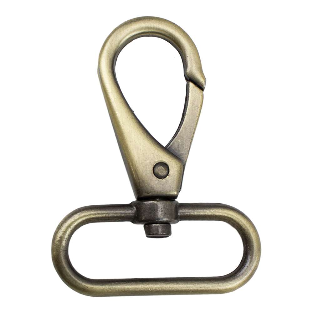 020-800825.SLC.jpg 1 1/4" Push Gate Swivel Snap - Antique Brass Image