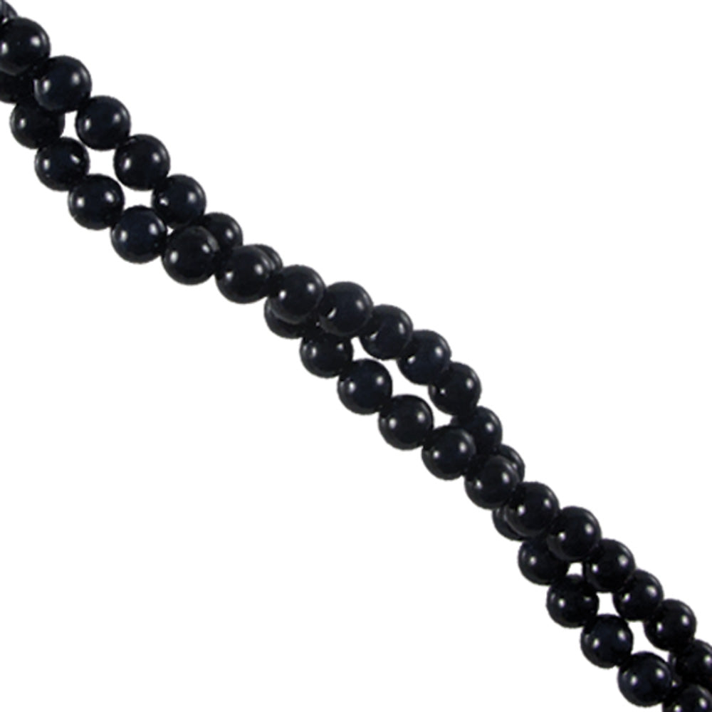 274-14.SLC.jpg 6mm Fossil Round Strand - Black Image