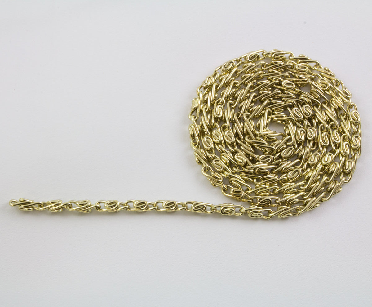 36" Scroll Gold Chain