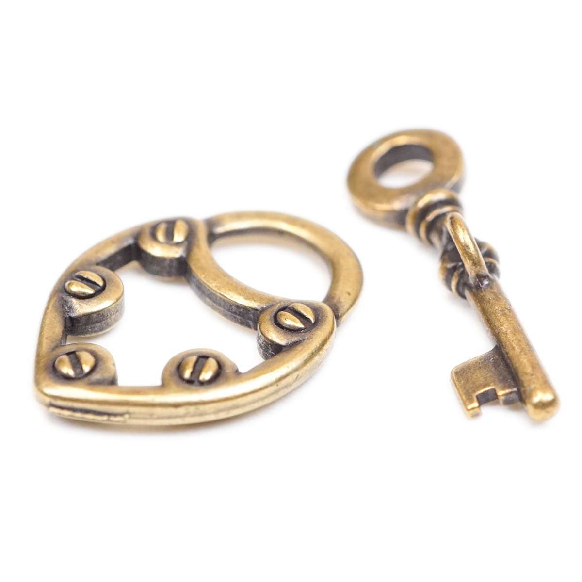 244-617027.SLC.2.jpg 19mm Lock Key Toggle - Antique Gold Image