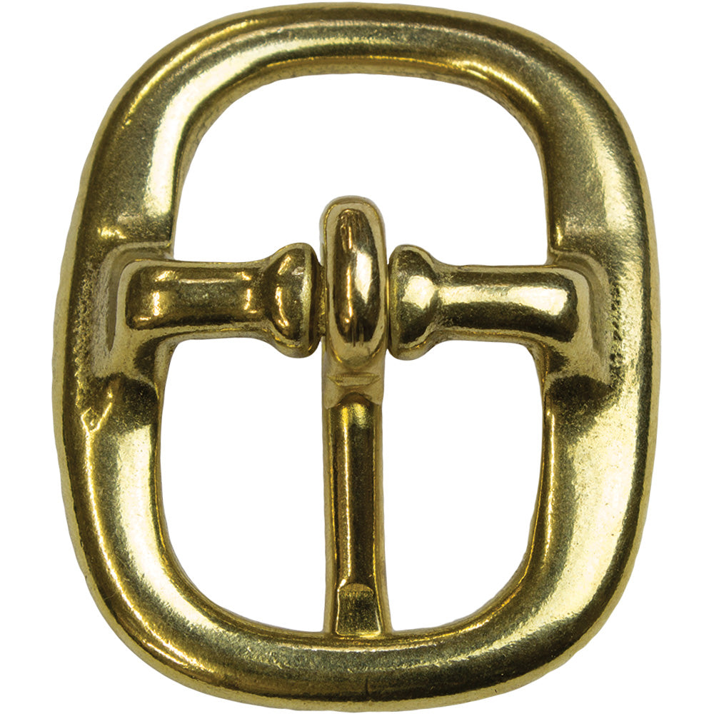 ¾" Center Bar Buckle - Solid Brass, additional view
