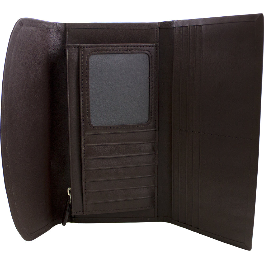 195-2508.SLC.jpg CF Chocolate Ladies Clutch Interior Image