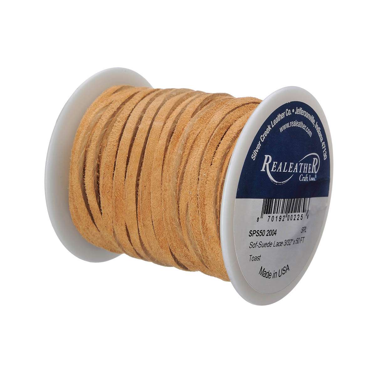 28-9013.SLC.02.jpg Lace Suede Toast 3/32" x 50ft Image