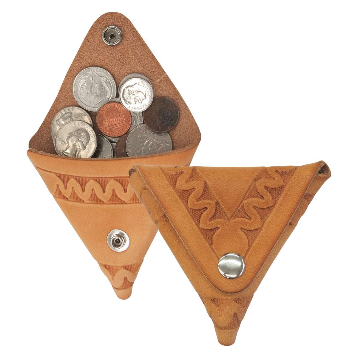 SHP095.SLC.4.jpg Leather Shape - Veg Tan Coin Pocket Image