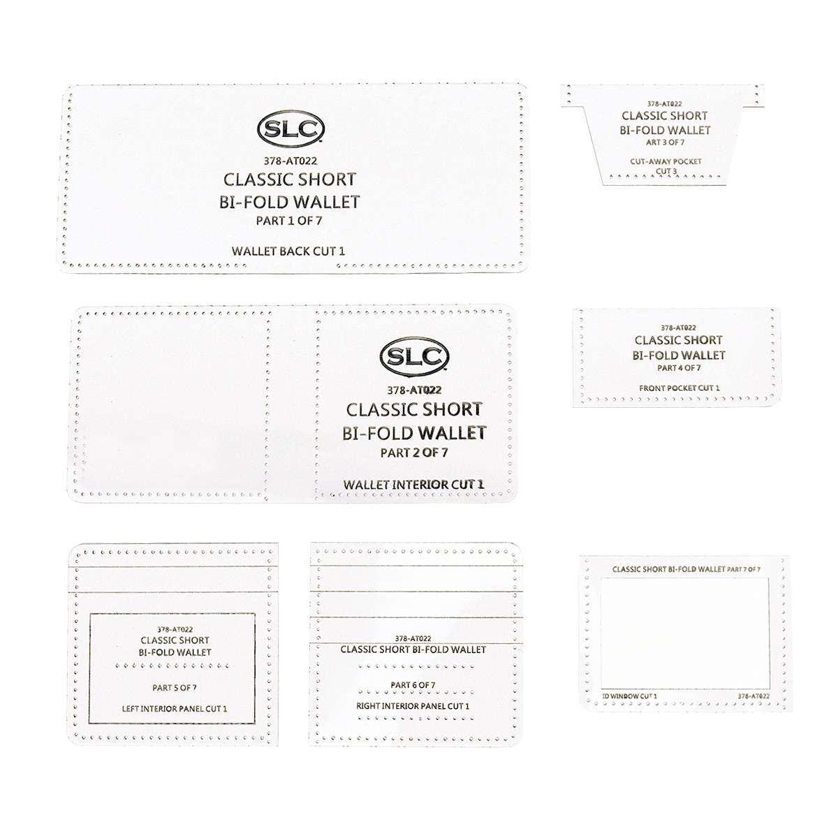 378-AT022.SLC.03.jpg Acrylic Template - Bi-Fold Wallet w/ID Image