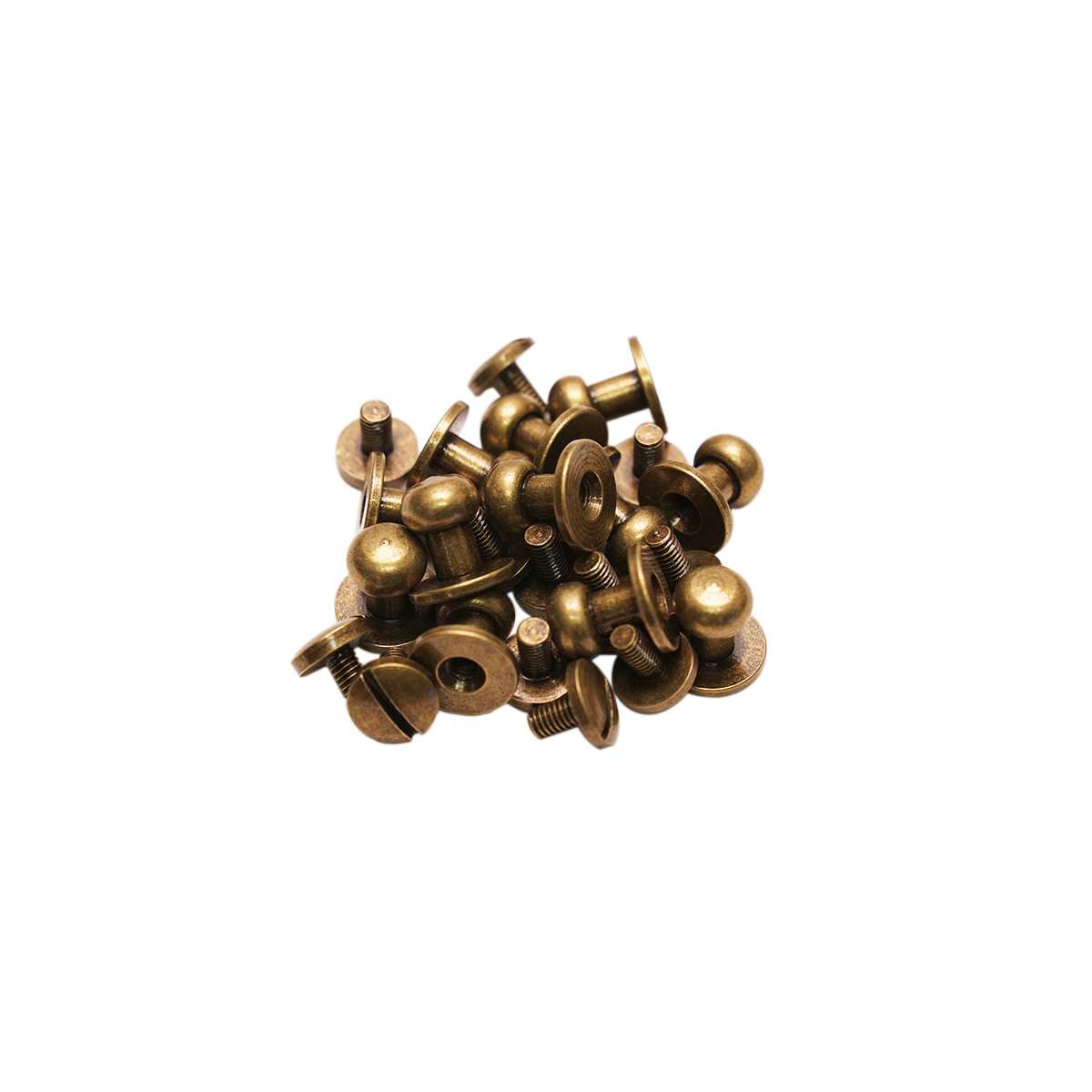 RBS.Antique Brass.12pk.01.jpg Regular Button Studs Image