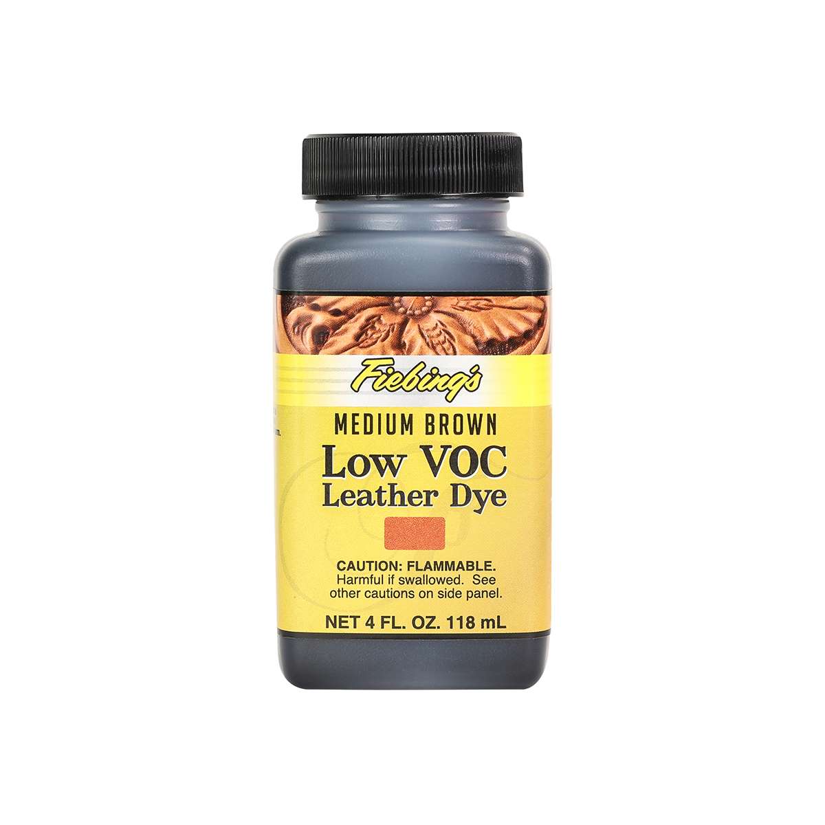 34-21208.SLC.01.jpg Fiebings Low VOC Leather Dye - Medium Brown 4oz Image