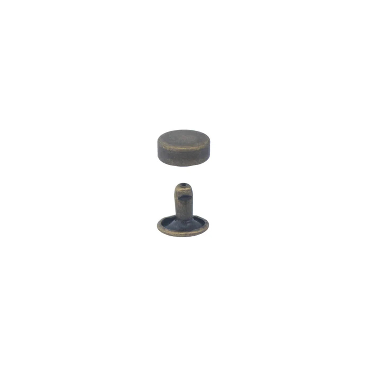 RFR.Antique Brass.9mm.01.jpg Raised Flat Rivets - 100 Pack Image