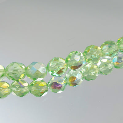 339-119.SLC.jpg 8mm Peridot AB Bead Strand - Firepolished Image