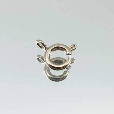 222-40205.SLC.jpg 10pk Small Spring Ring Clasp - Silver plate Image