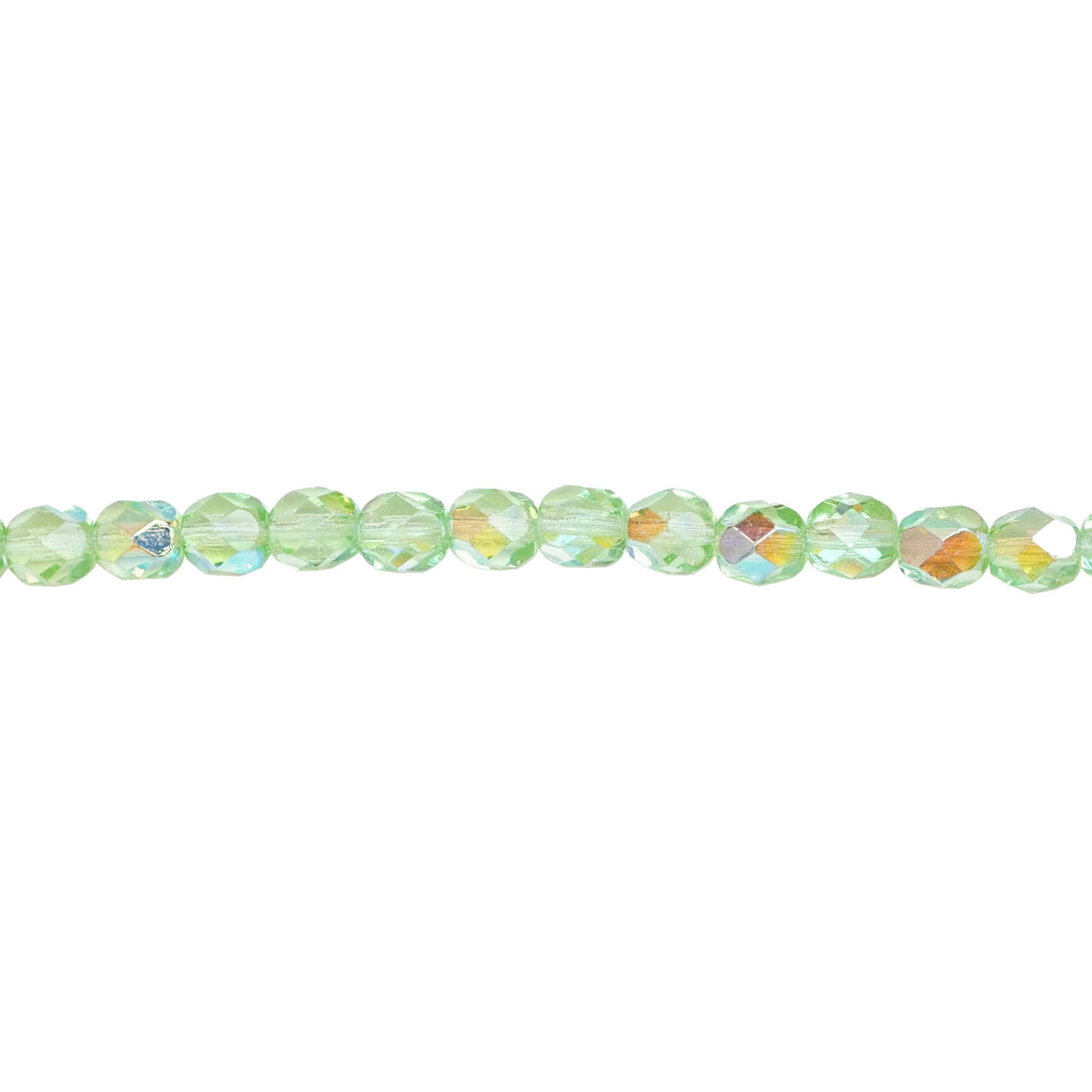 339-88.SLC.1.jpg 6mm Peridot AB Bead Strand - Firepolished Image