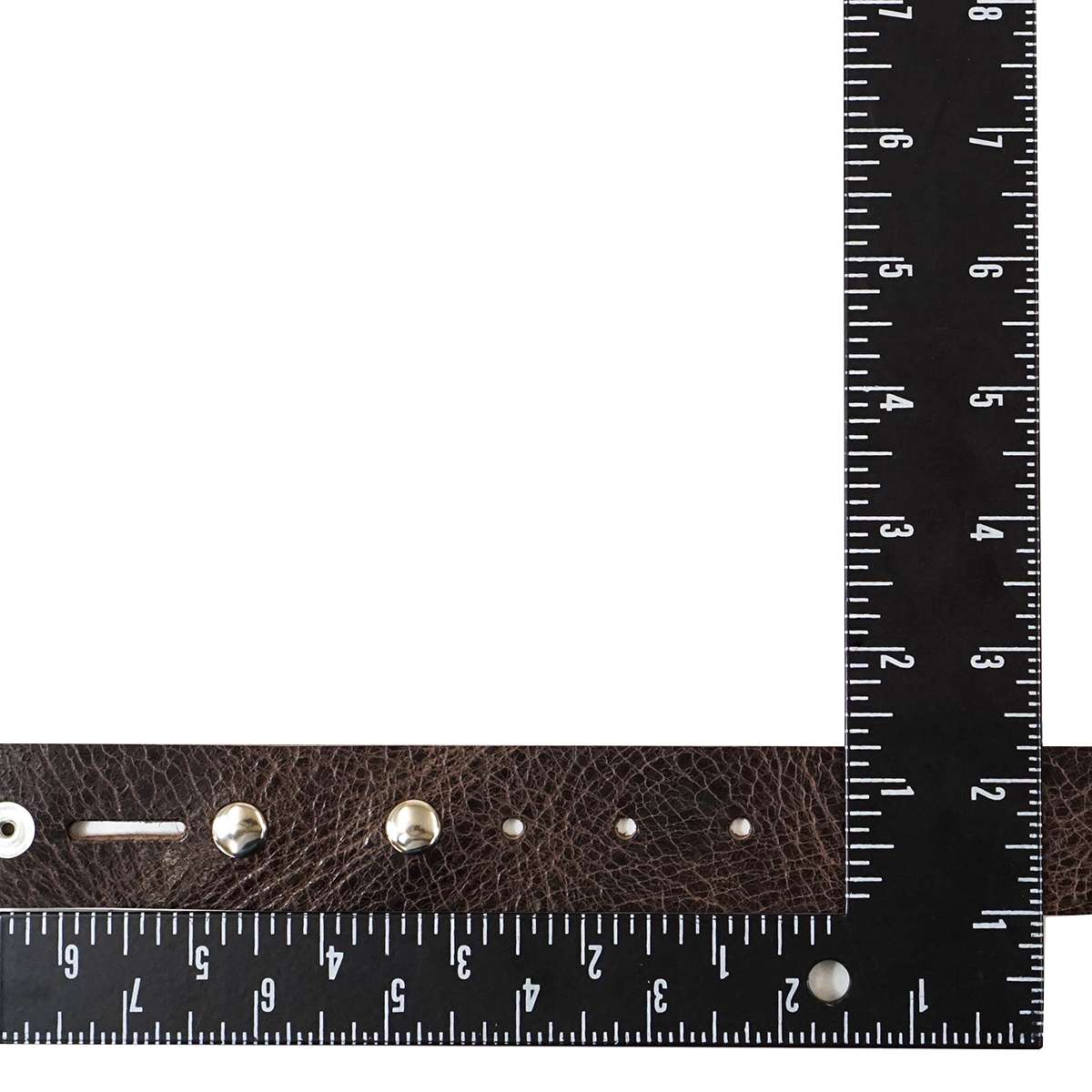 100-2183.SLC.2.jpg Single Hole Belt Blank w/ snaps - Buffalo Vintage Chocolate Image