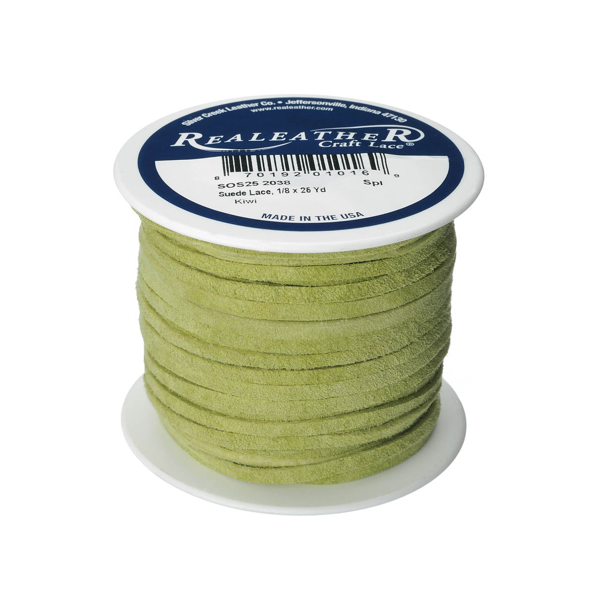 28-9029.SLC.01.jpg Lace Suede Kiwi 1/8" x 25yd Image