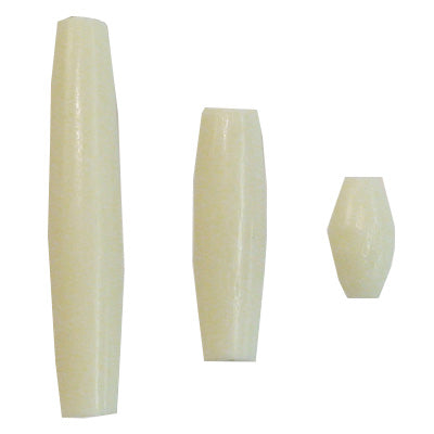1 ½" Hair Pipe Beads - White 100pk