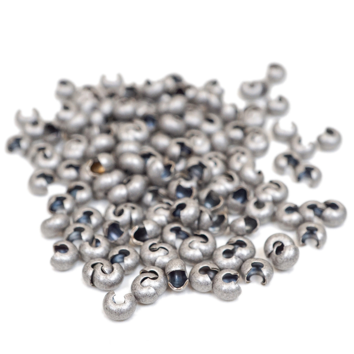 45-158.SLC.2.jpg 4mm Crimp Cover - Antique Silver 144pk Image