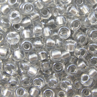 45-89242.SLC.jpg 8/0 Seed Beads - Pewter Lined Crystal 22g Image