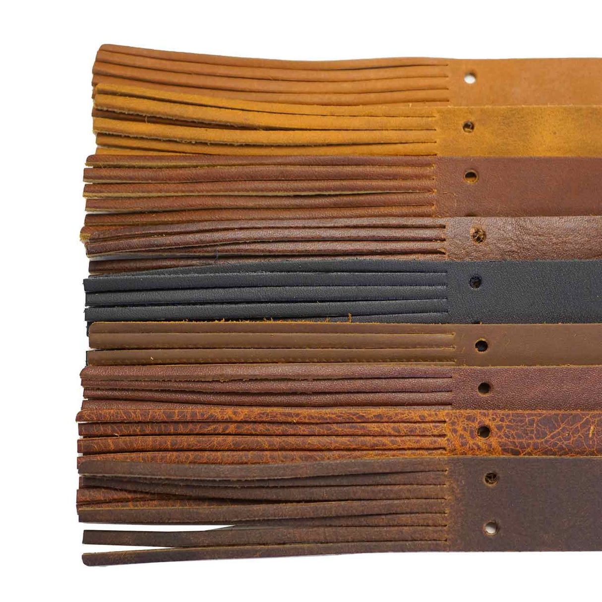 860-707011.SLC.08.jpg Fringed Leather Wristlet Strap - Copper Cowboy Image