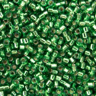 45-113046.SLC.jpg Delica Bead - Sivler Lined Light Green DB046 Image