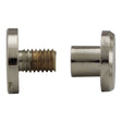 020-802002.SLC.jpg 1/8" Flat Screw Post - Solid Brass/Nickel Plate 10pk Image