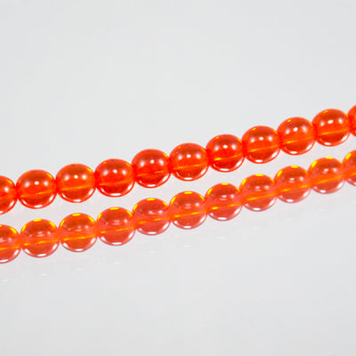 222-4148.SLC.jpg 6mm Orange Round Glass Bead Strand Image