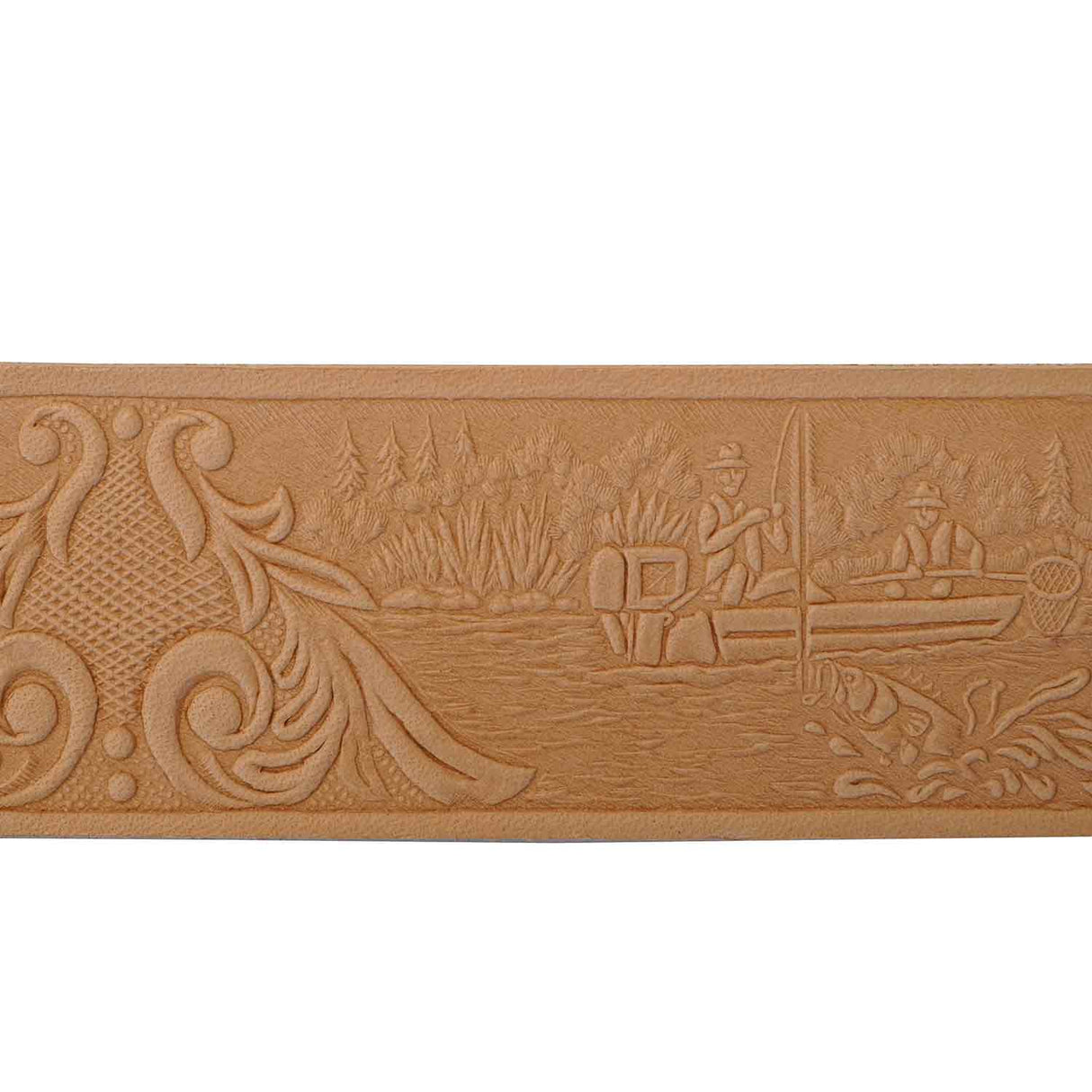 100-456804.SLC.02.jpg 1-1/2" Embossed Bass Name Space Belt Strip Image